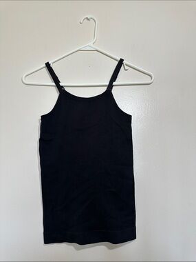 Shapermint Black Ribbed Cami Tank